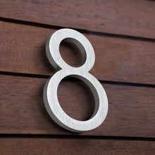 Load image into Gallery viewer, Floating House Numbers - Silver 155mm