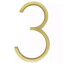 Load image into Gallery viewer, Floating House Numbers - Brass 125mm - Floating House Numbers